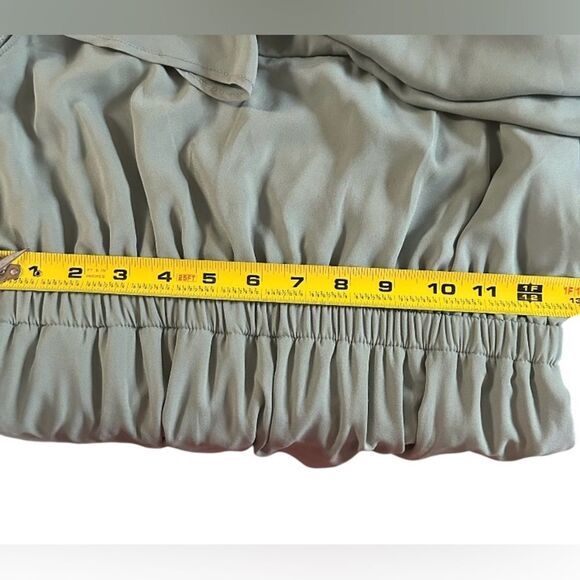 Show Me Your MuMu Blue/Gray/Green Caitlin Ruffled Maxi Dress. Size Large - Picture 4 of 8